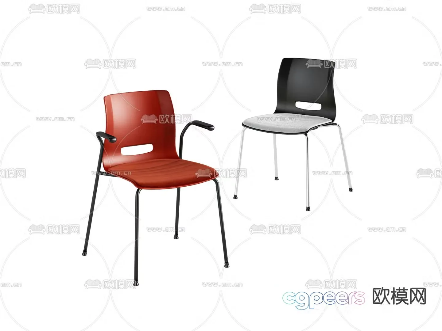 Modern chair dining chair 3d model