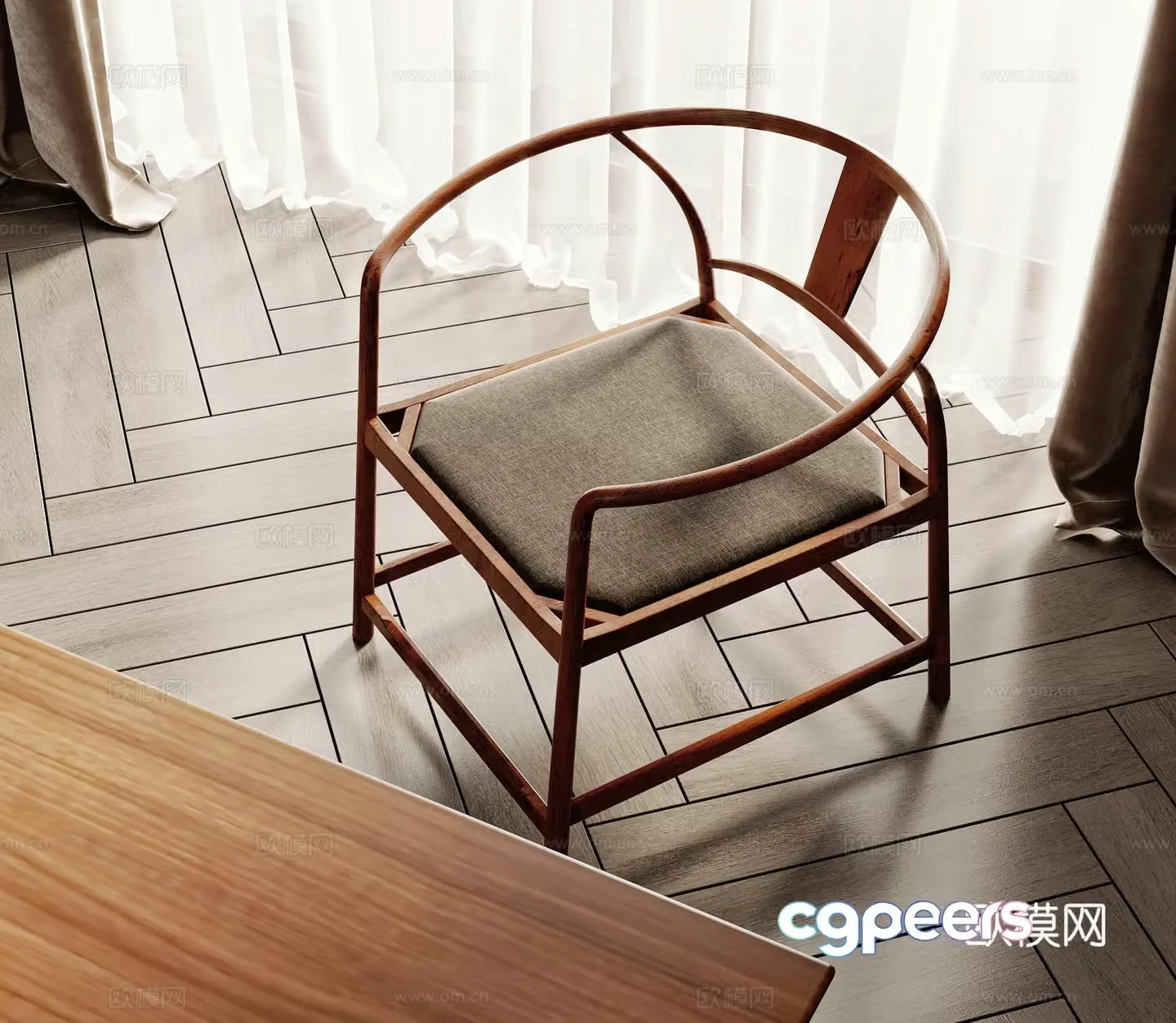 New Chinese style chair armchair 3d model