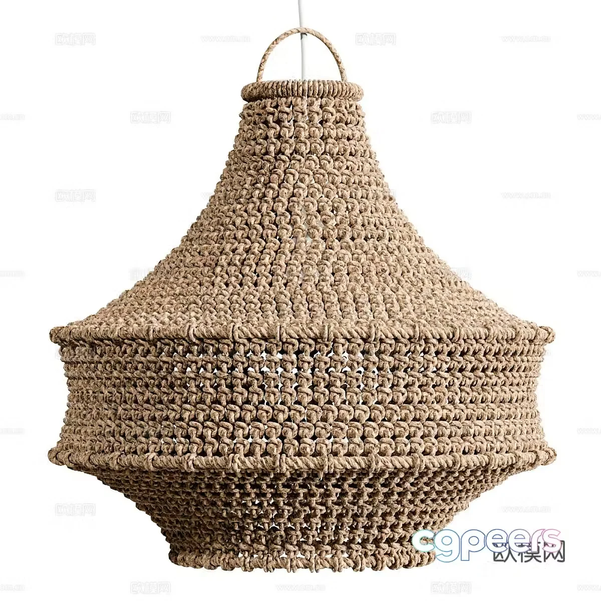 New Chinese style wasabi decorative chandelier 3D model