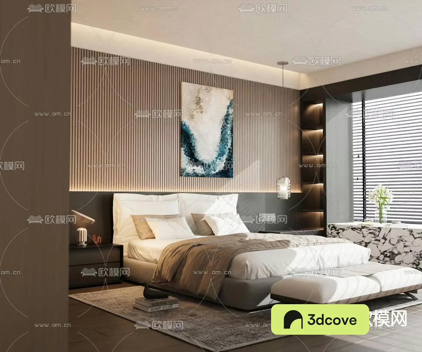 Modern double bed
