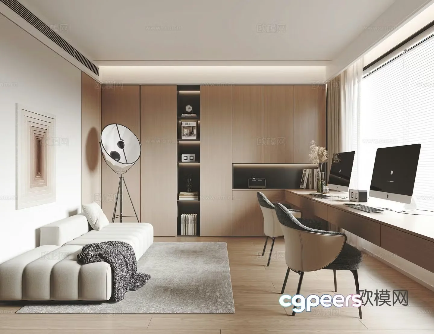 Modern study 3d model