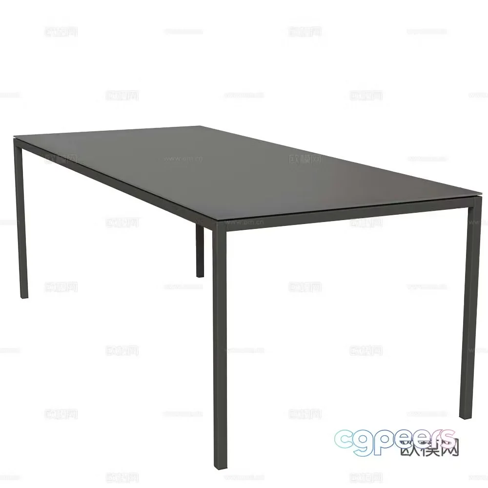 April Modern minimalist dining table Minimalist table Square table Minimalist dining table 3D model