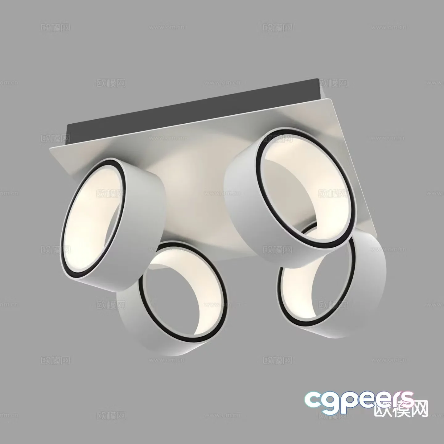 Simple European ceiling lamp lighting 3D model