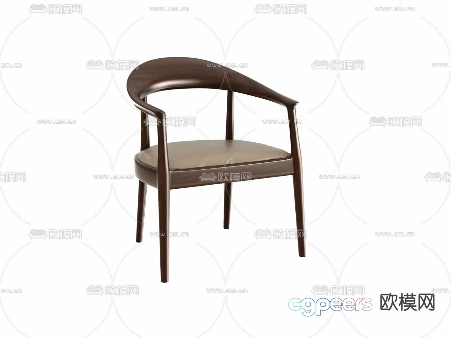 New Chinese style chair tea chair 3d model