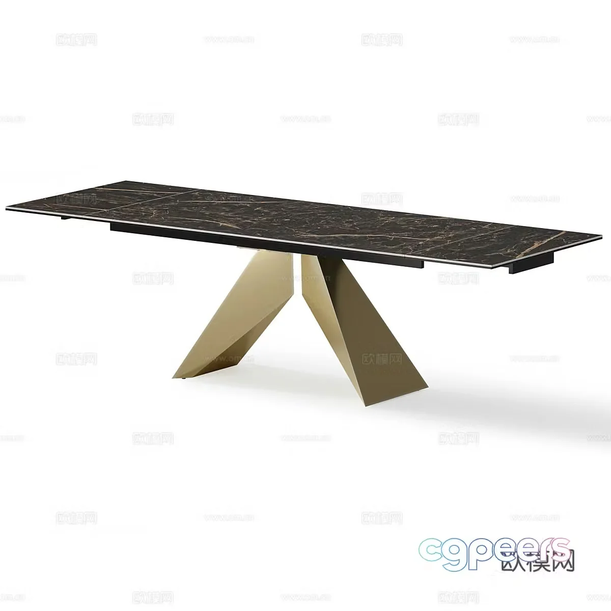 Bar dining table marble dining table 3d model