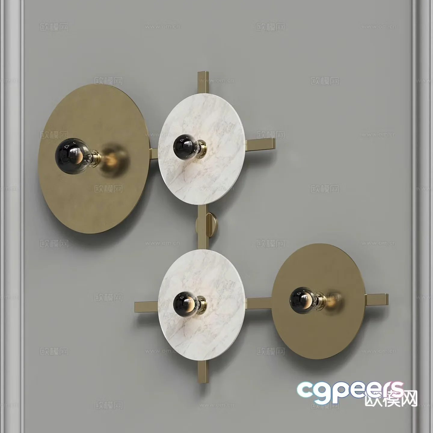 Modern wall light metal wall light 3d model