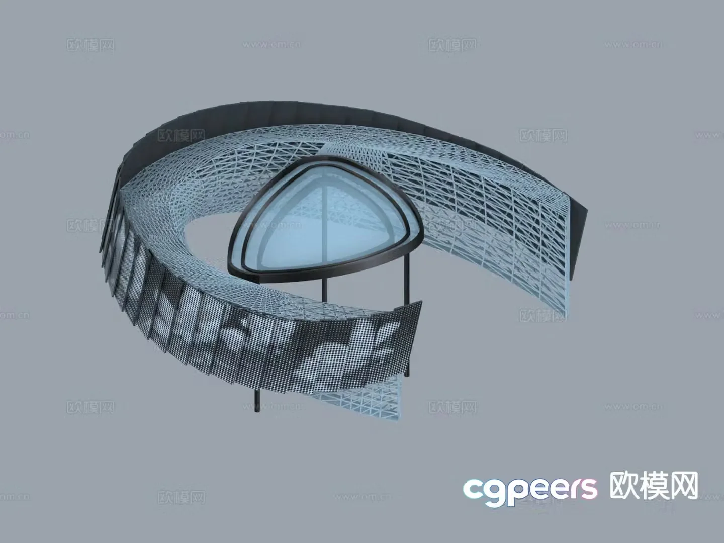 Creative gazebo special-shaped gallery 3D model