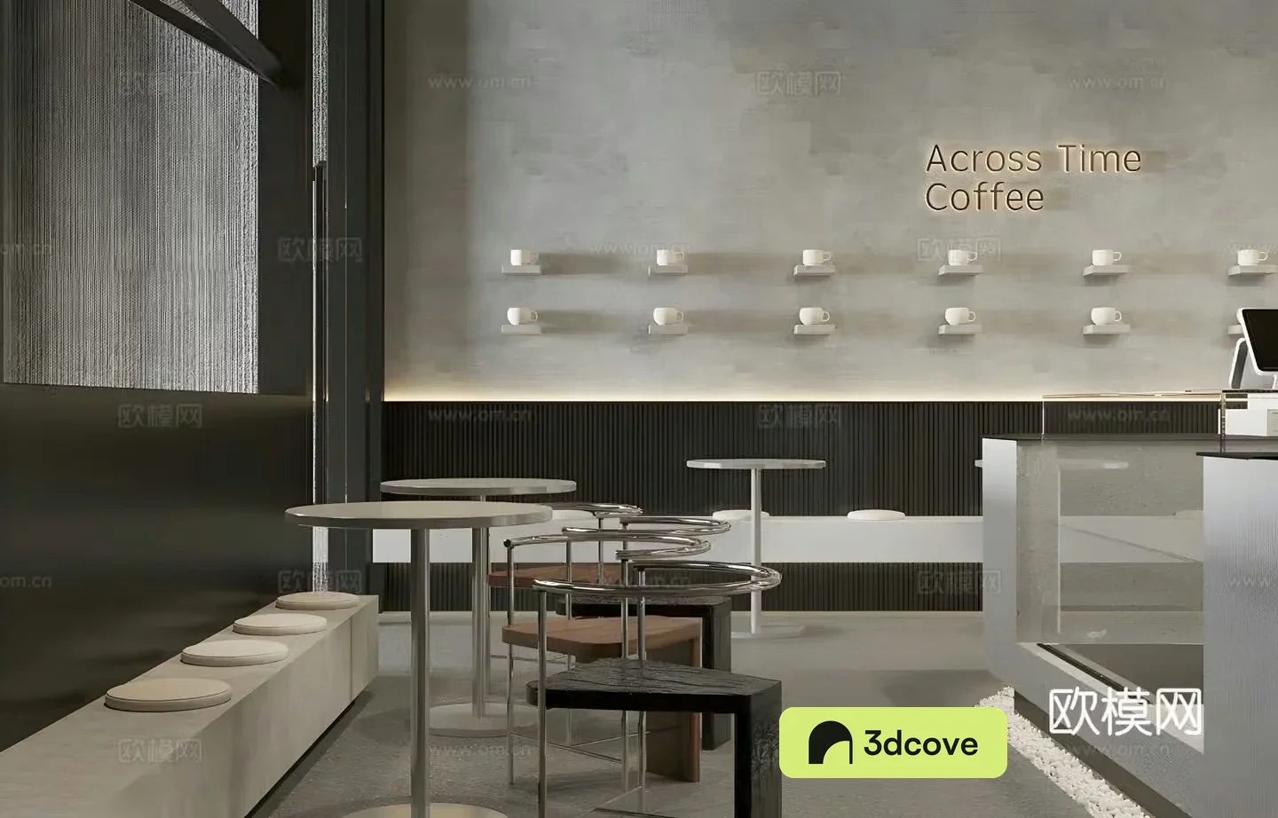 Industrial style cafe