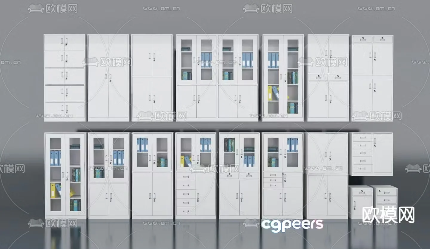 modern information cabinet file cabinet file cabinet 3d model