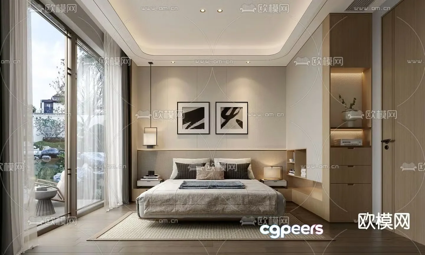 Modern bedroom Master bedroom Master room 3d model