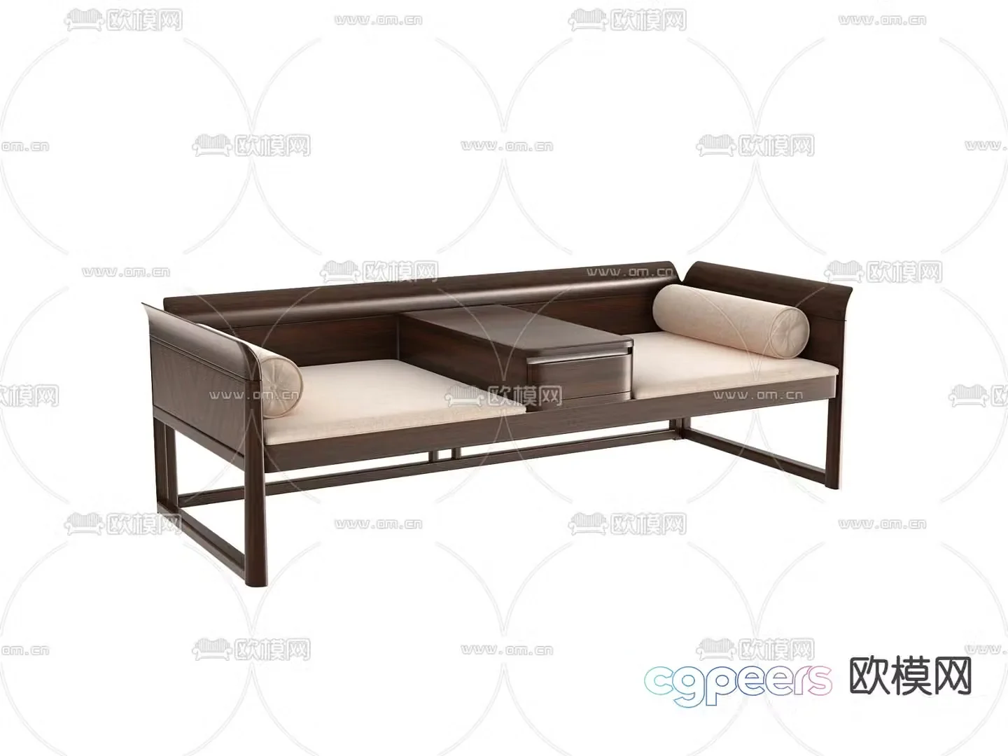 New Chinese style Arhat bed 3D model