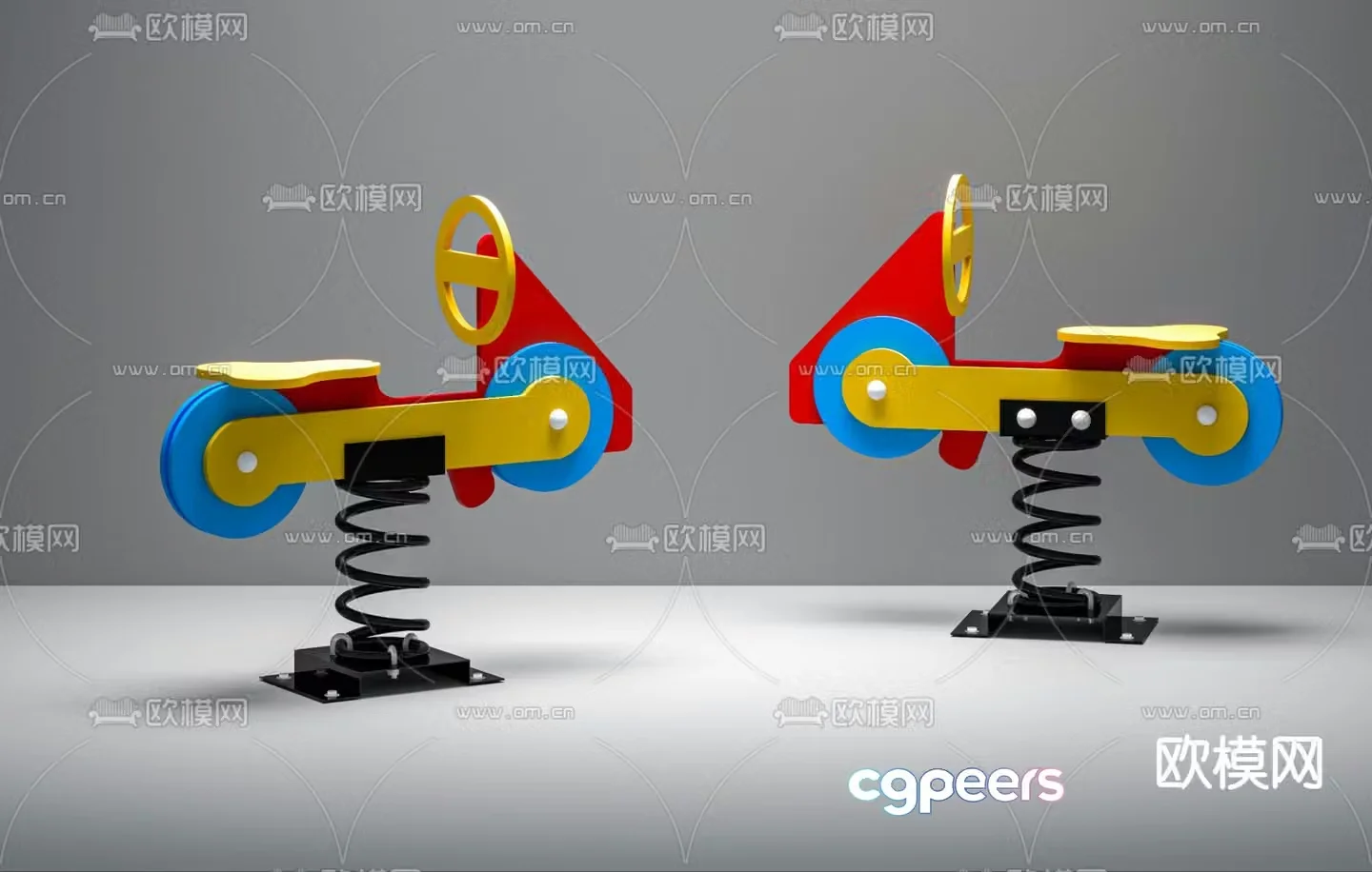 Modern children’s rocking car 3d model
