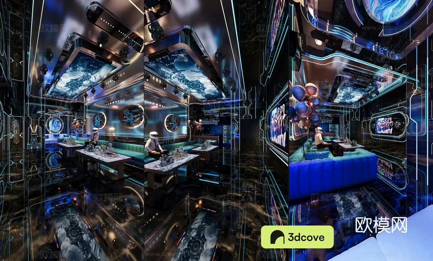 KTV Villa Basement K Song CR renderings