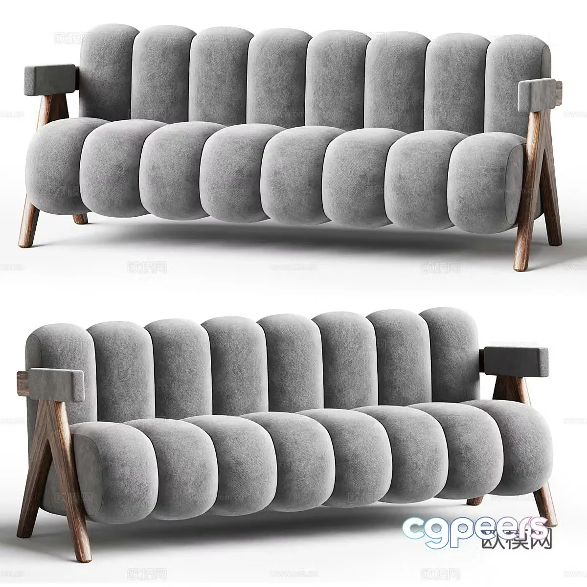 Wasabi Middle Style Onein casual sofa 3D model