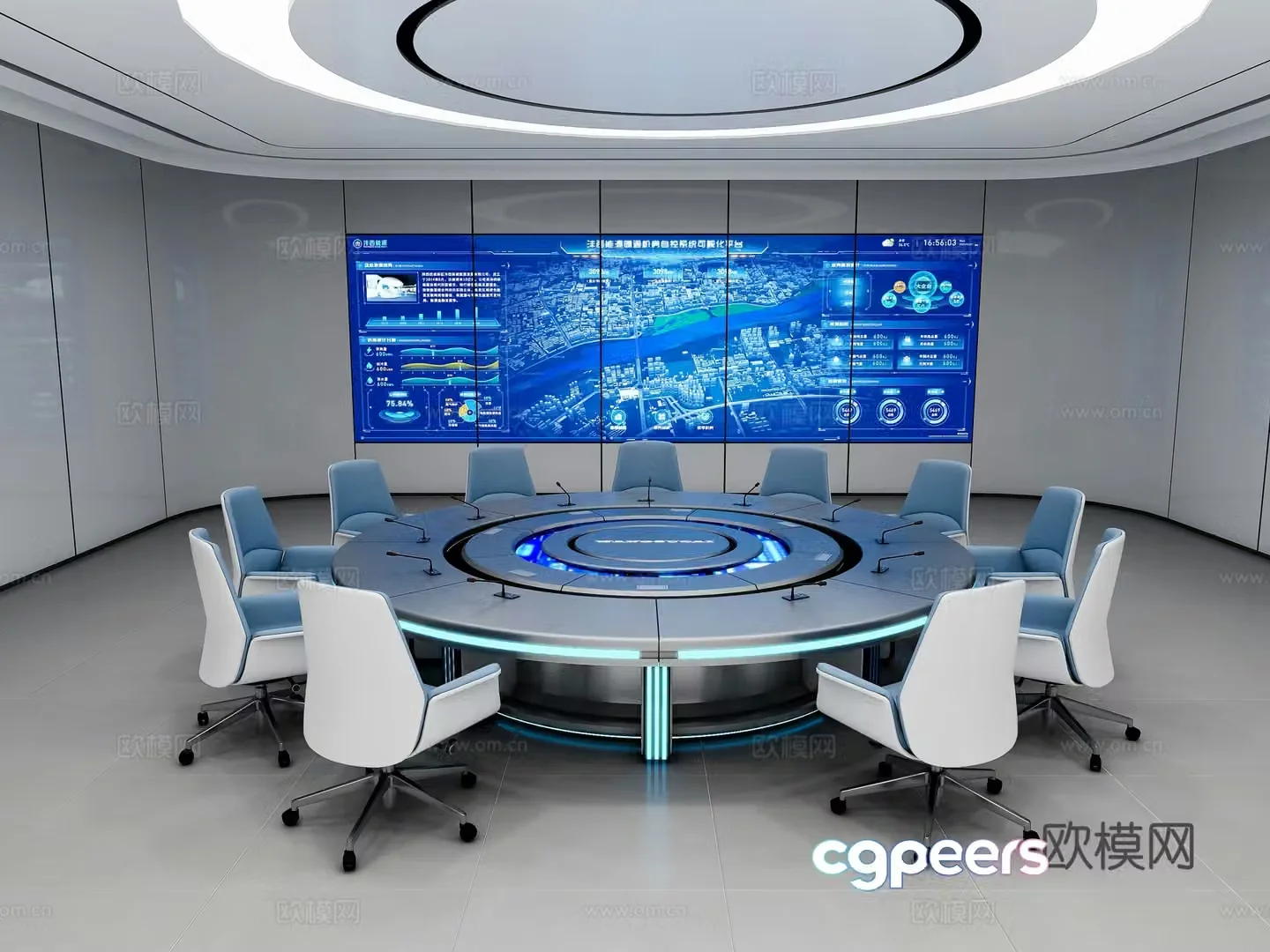 3D model of technology conference table