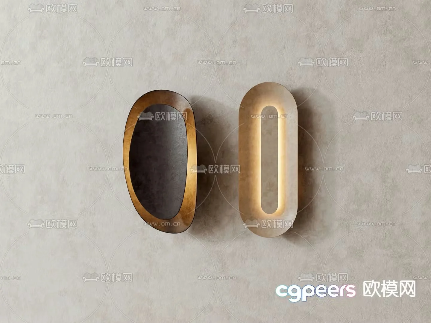 Wabi-sabi wall lamp 3d model