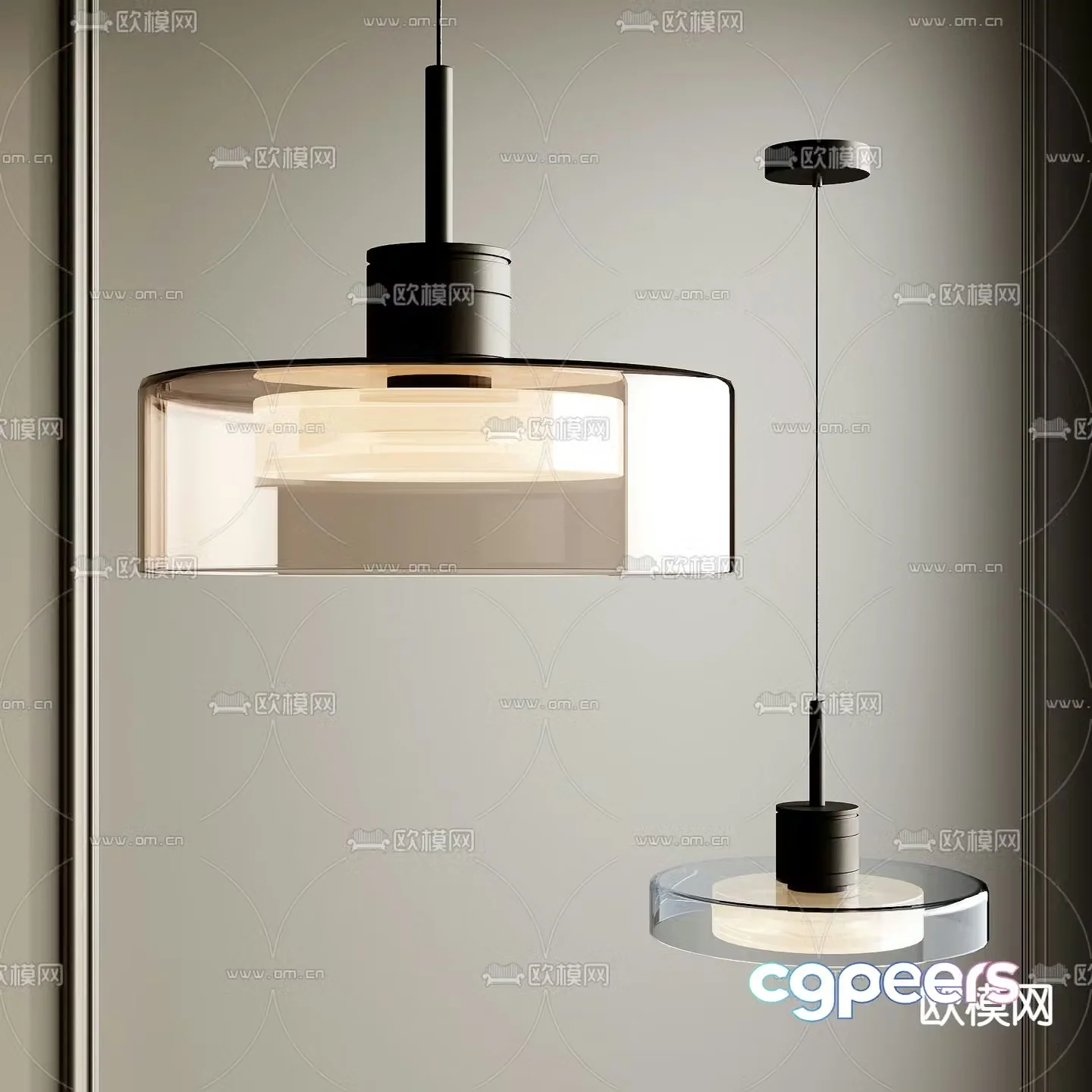 glass chandelier 3d model