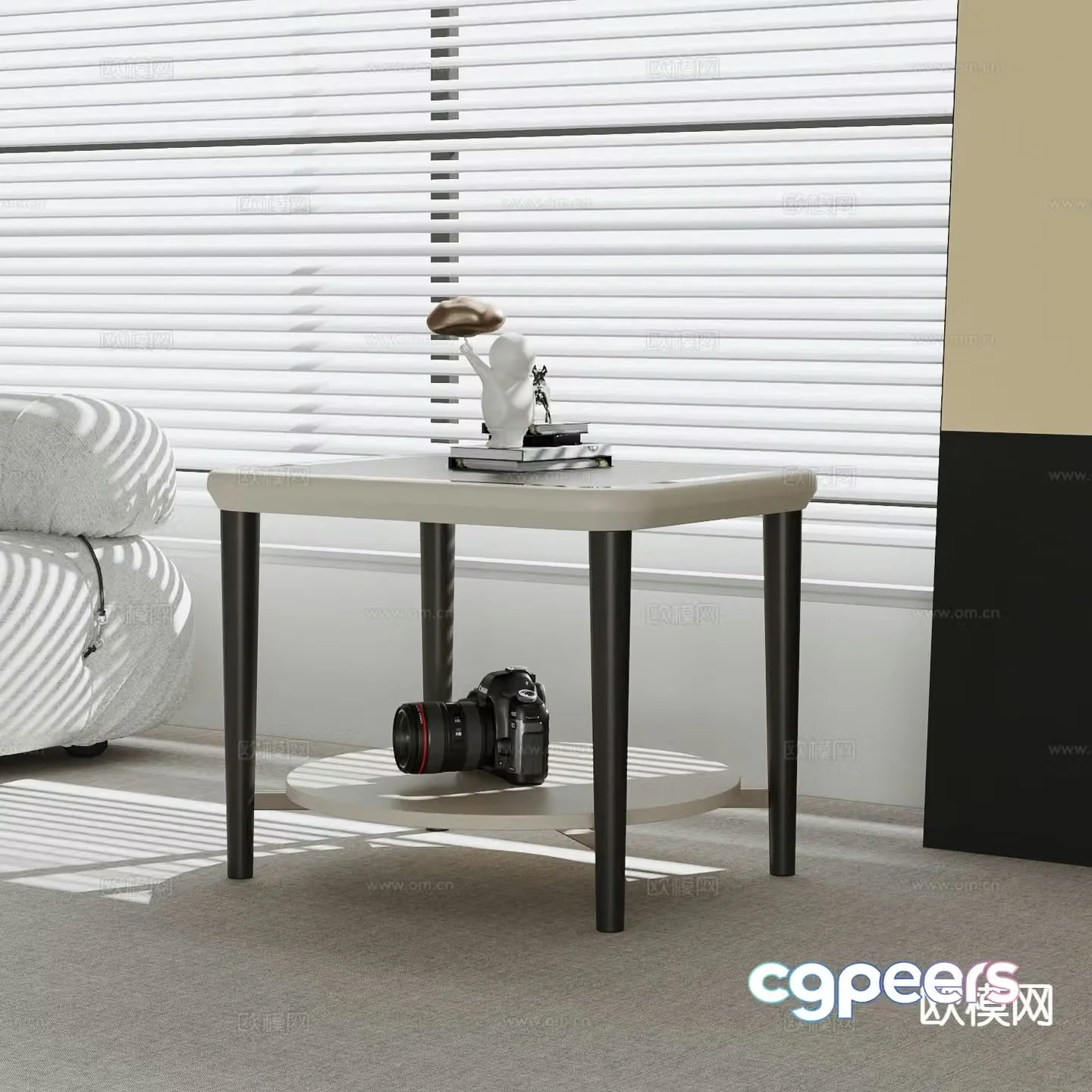 Modern side table corner table 3d model