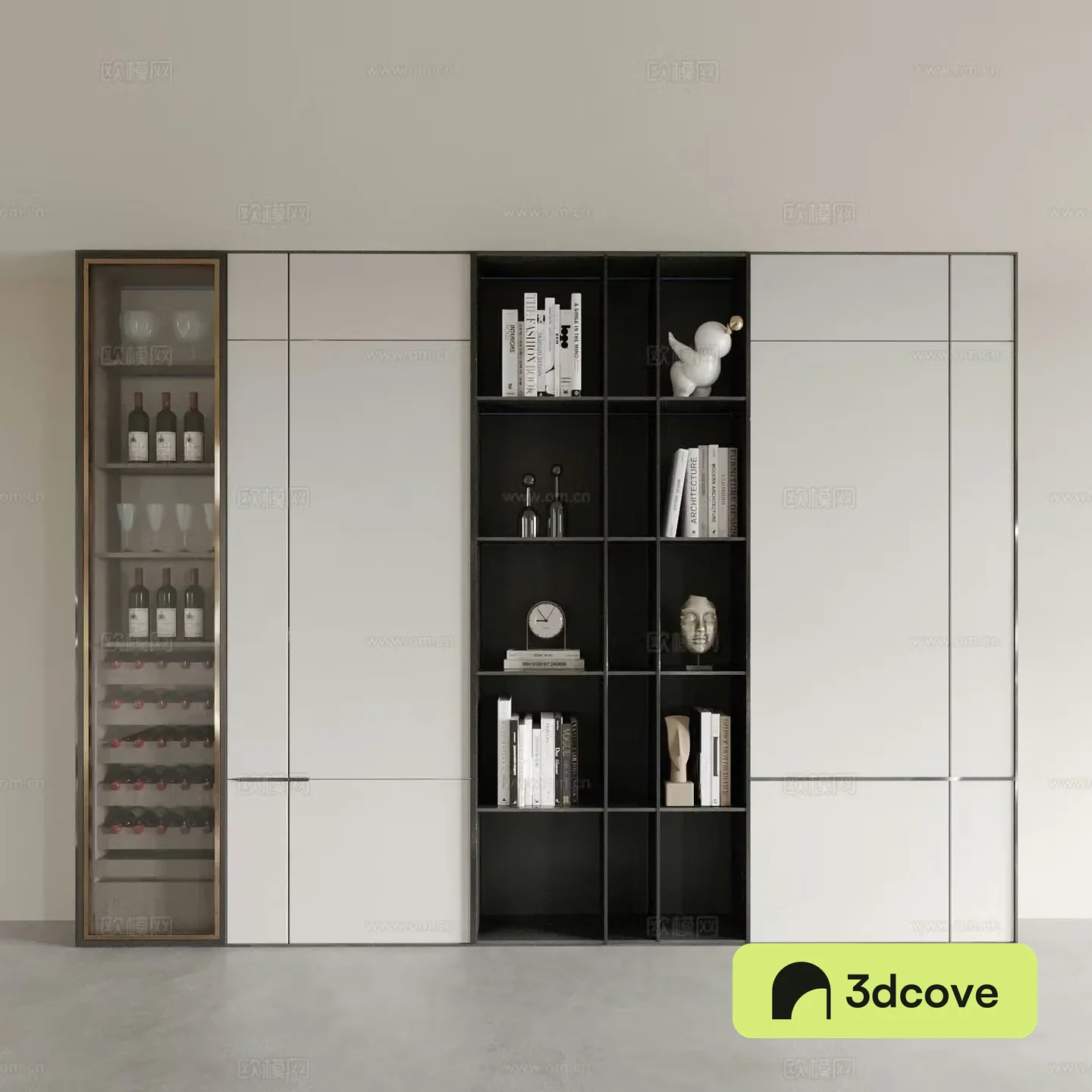 Modern wine cabinet bookcase display cabinet