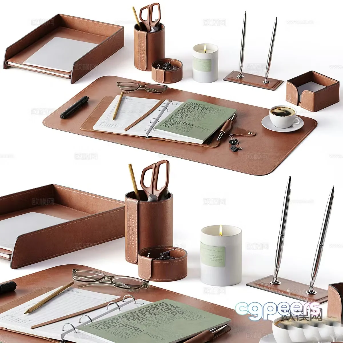 Modern light luxury office supplies 3D model