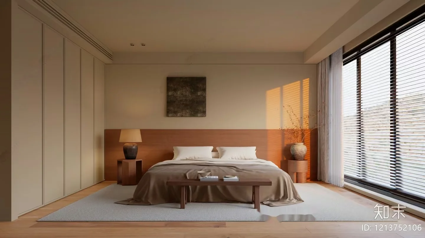 Cozy Bedroom 3D Model – 6199 – VRAY Render
