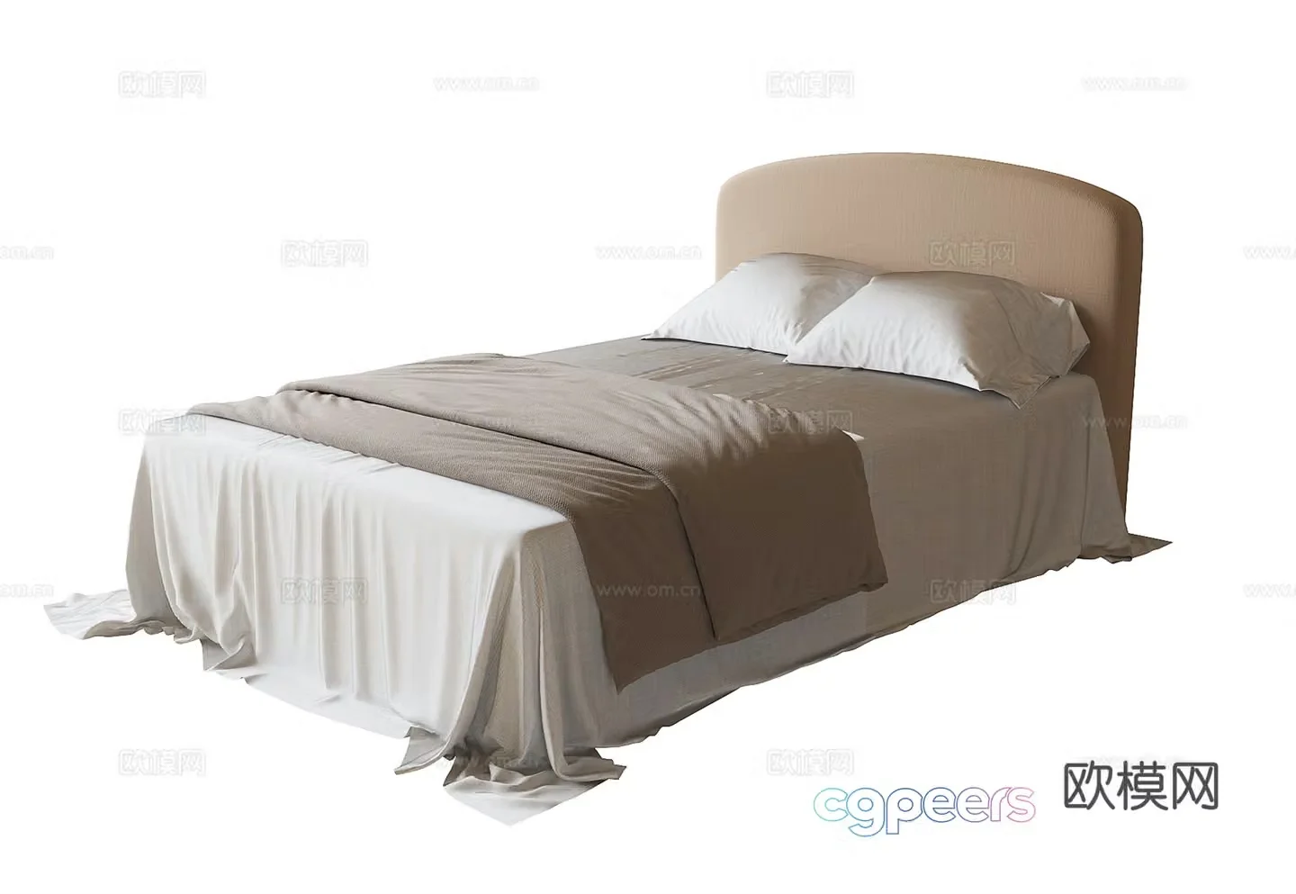 Modern children’s bed single bed 3d model