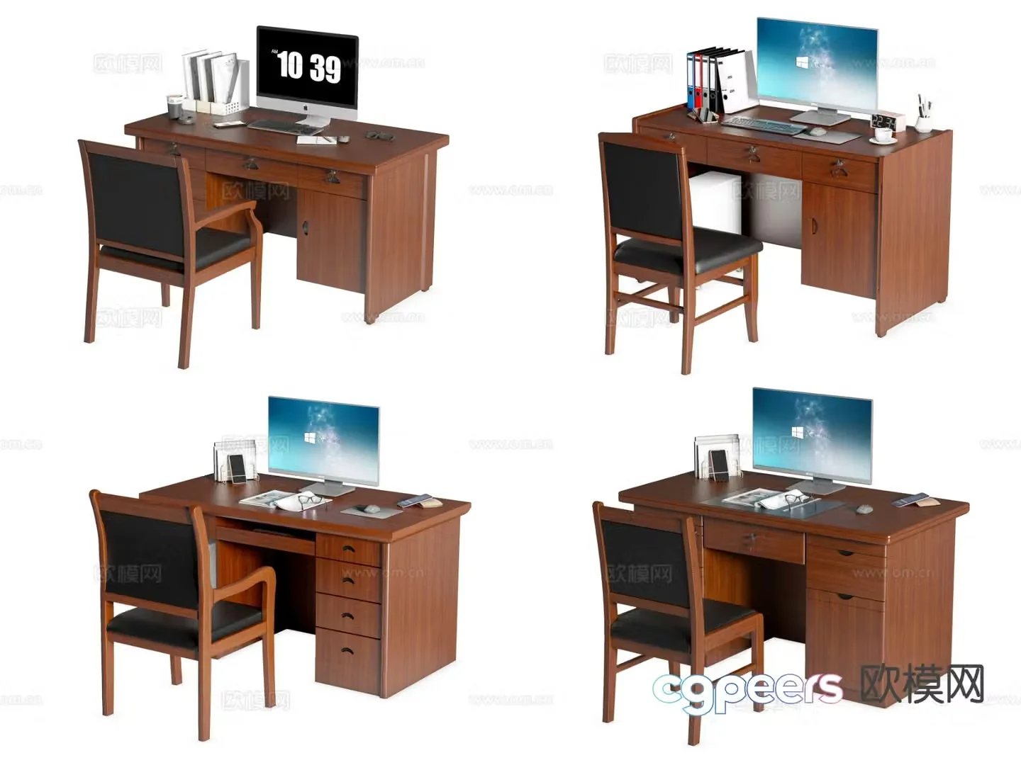 Modern party and government tables and chairs government office desks employee tables and chairs 3D model