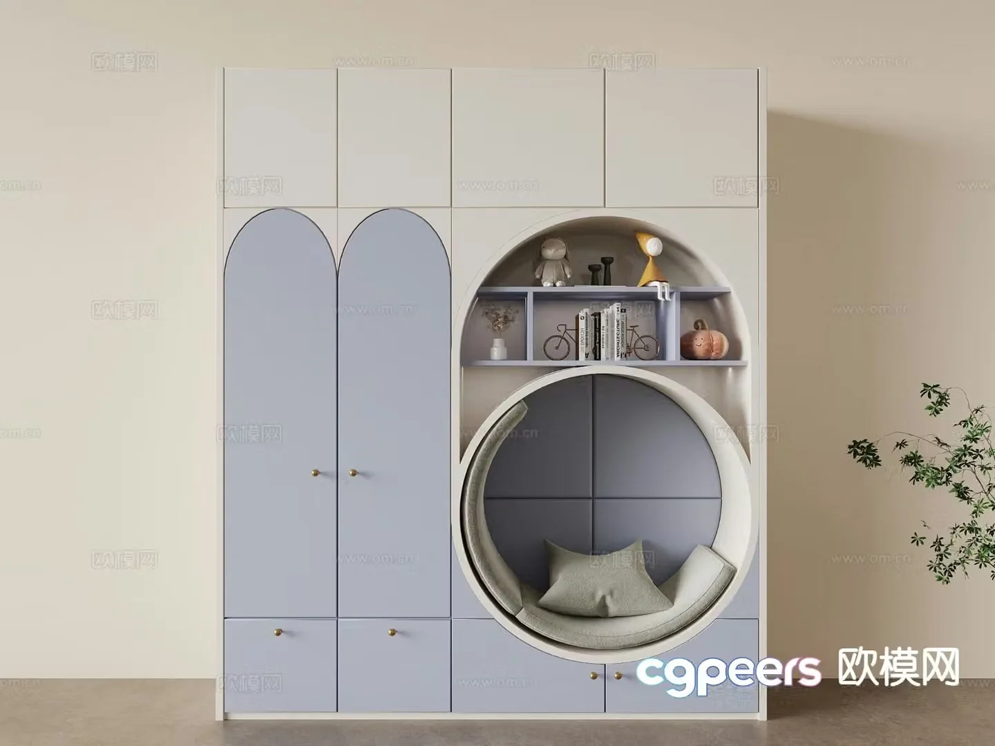Modern children’s wardrobe children’s cabinet 3d model