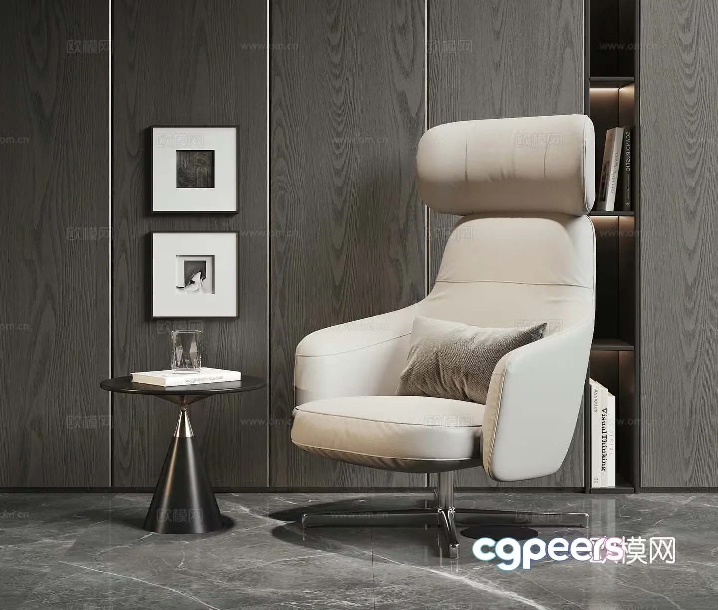 Modern casual chair office chair 3d model