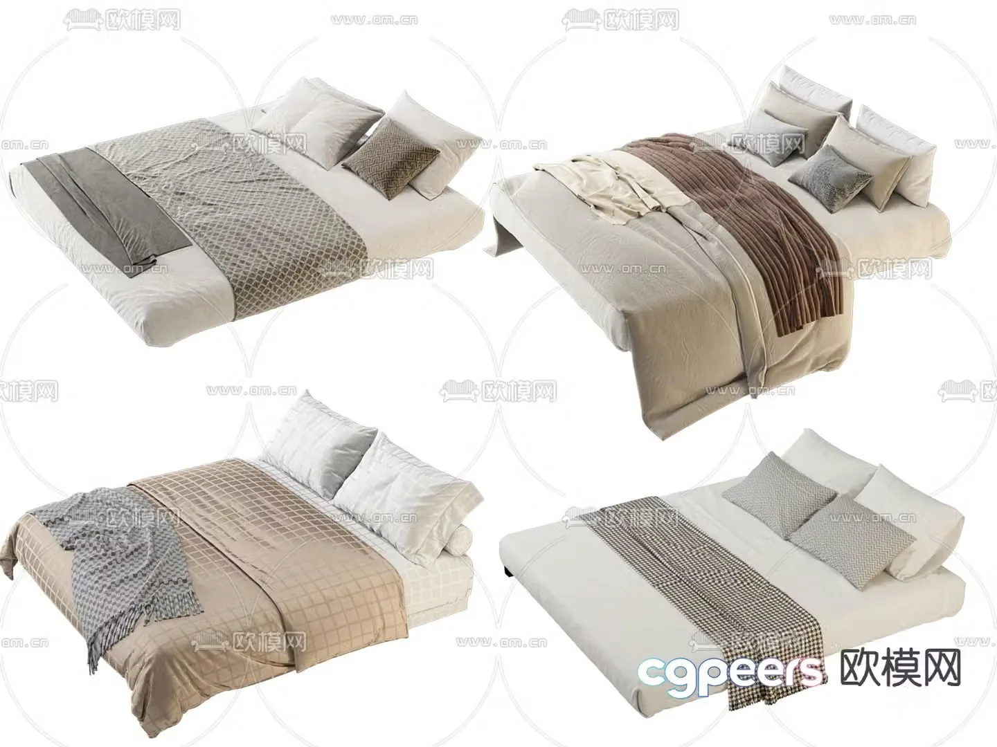 Modern bedding mattress 3d model