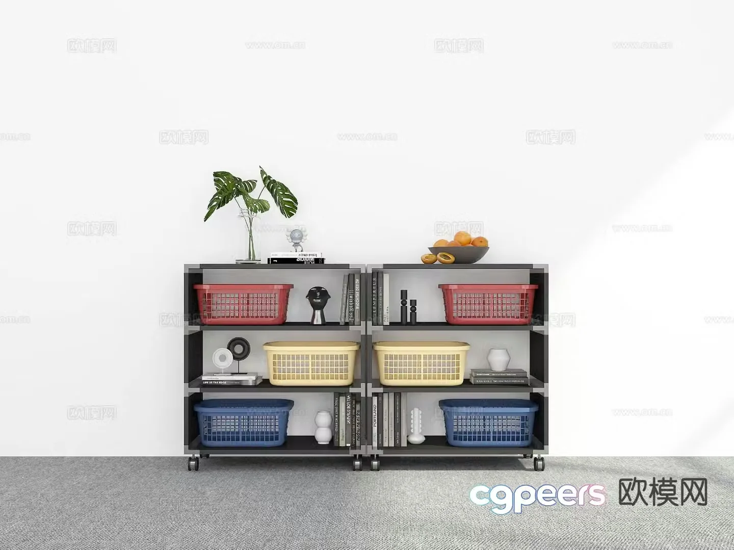 Modern side cabinet entrance cabinet 3d model