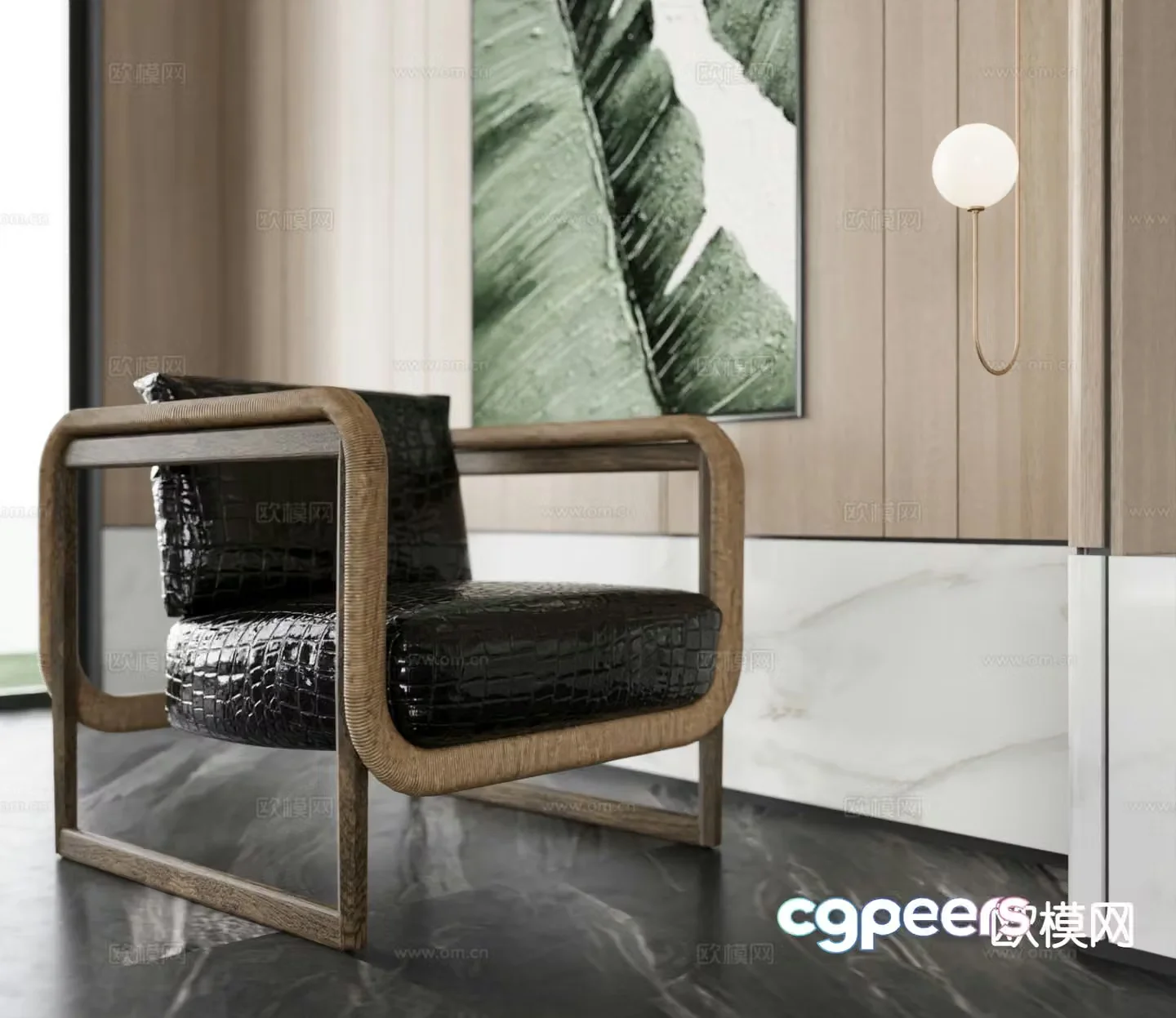 Wabi-sabi chair sofa chair leisure chair 3d model