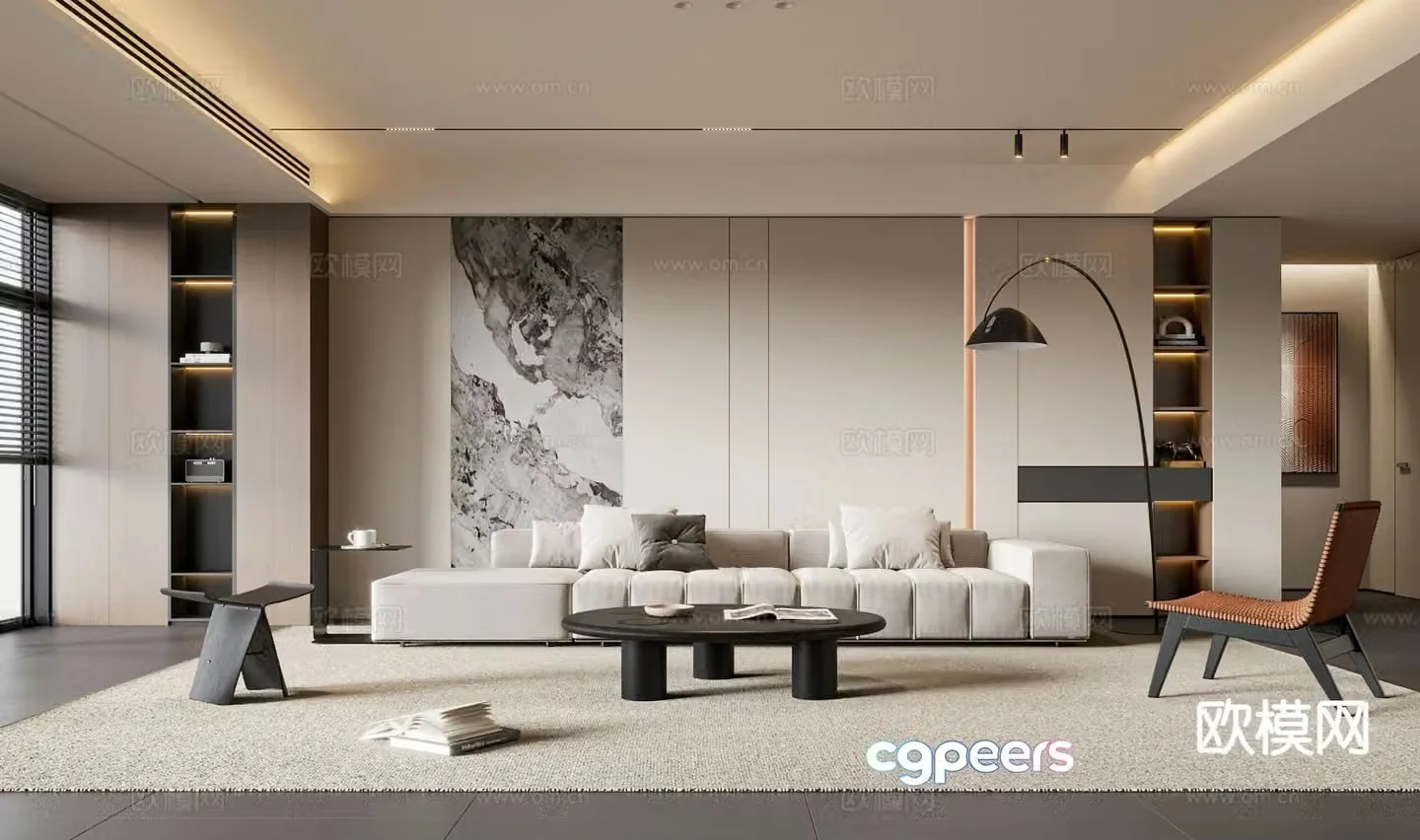 Modern living room 3d model