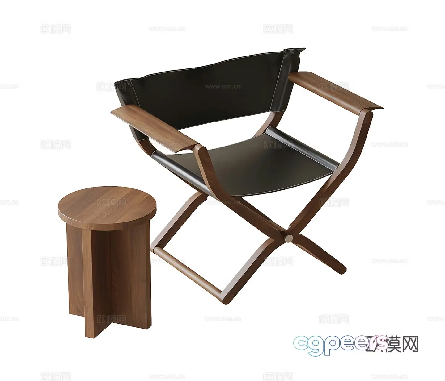 Modern casual chair Single chair Side angle 3D model