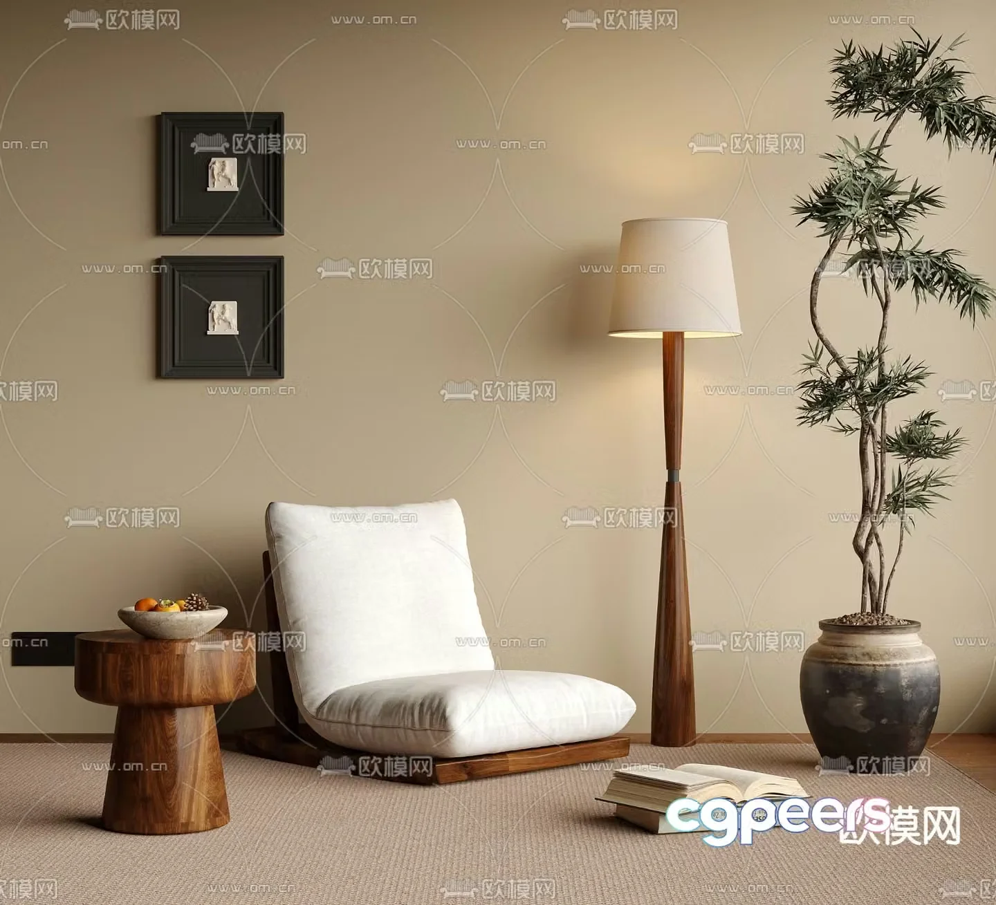 Wai Silent Casual Sofa 3D Model