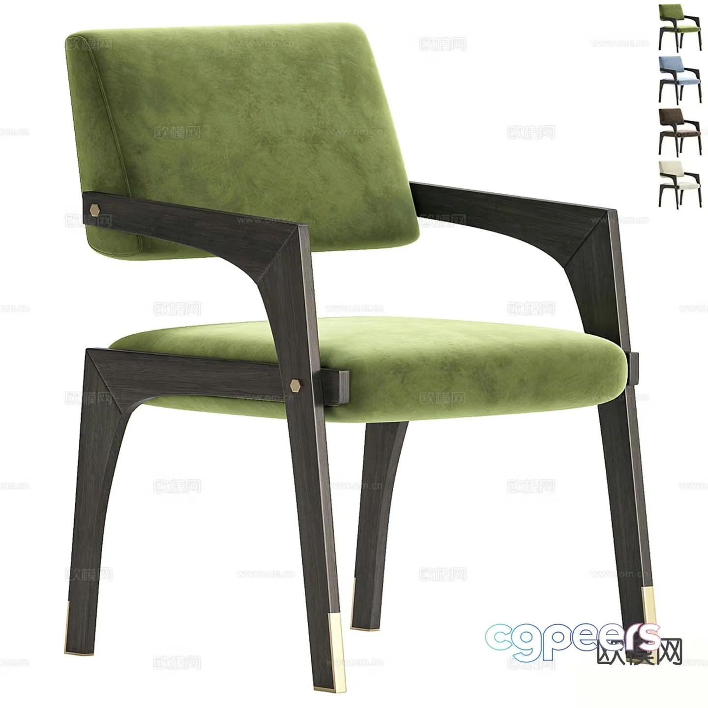 Modern single chair dining chair chair 3d model