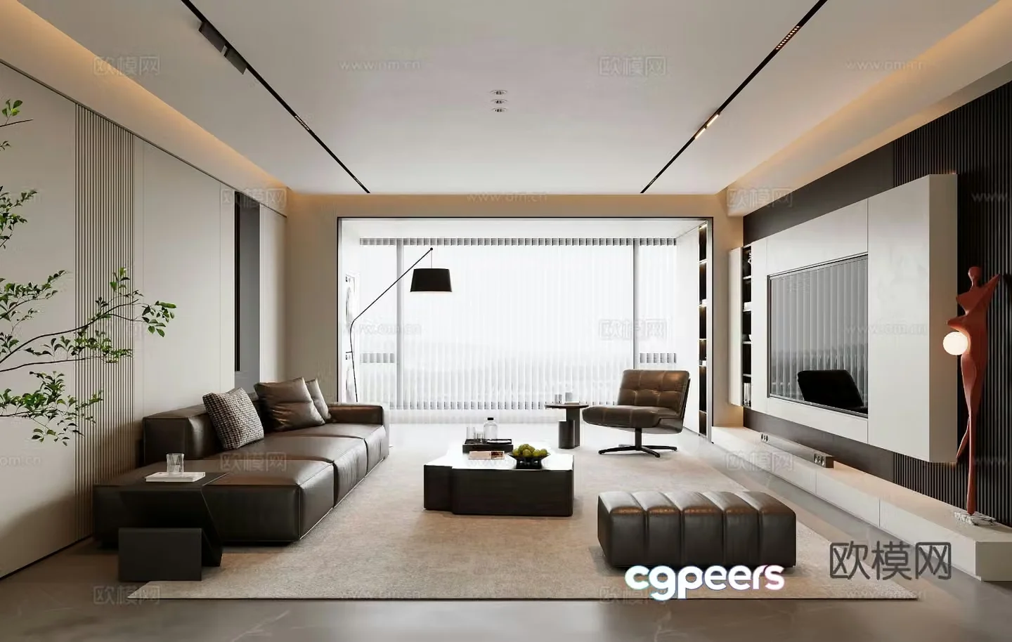 Italian living room 3d model