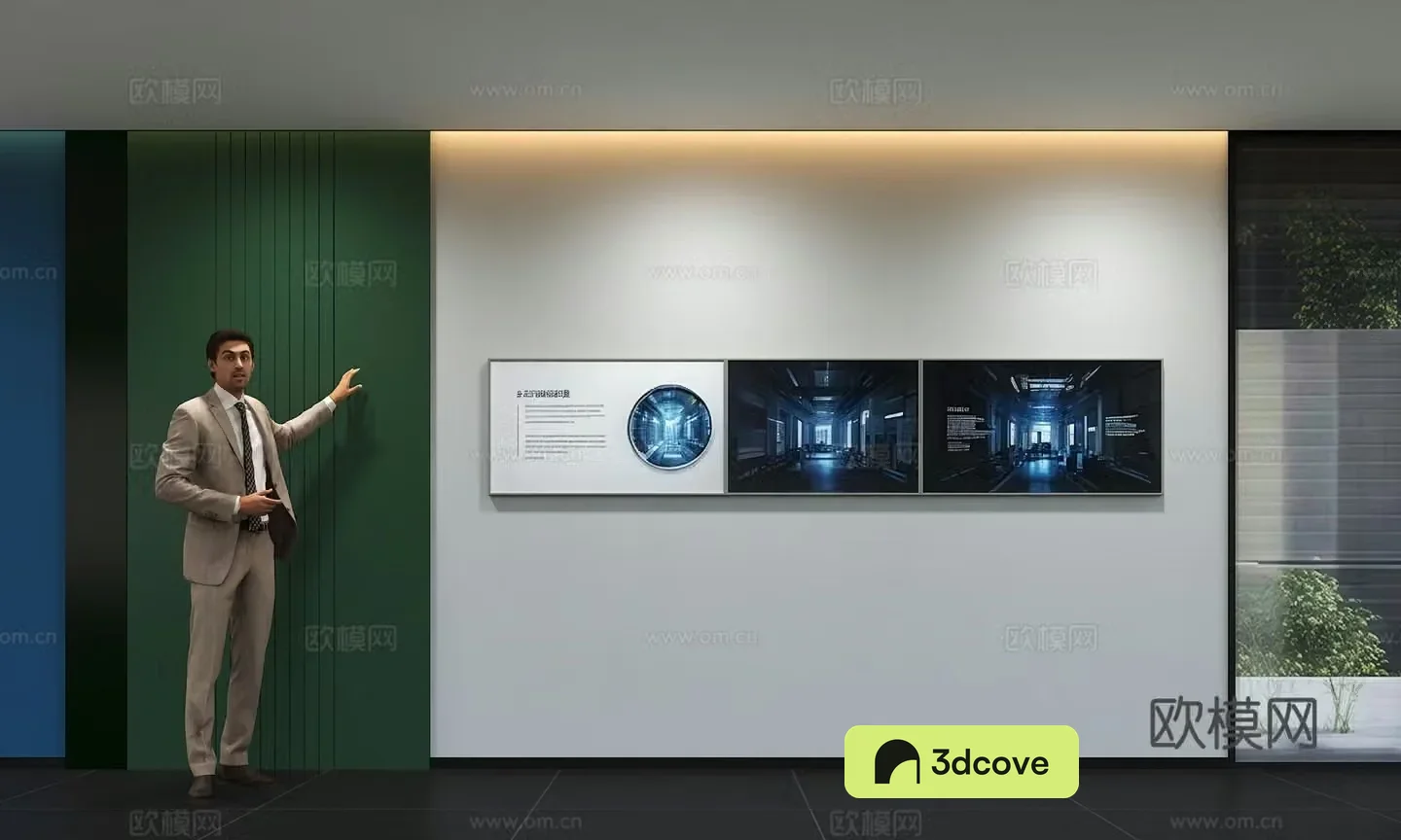 Modern corporate culture wall Office background wall Corridor Promotional column Slogan Corporate style