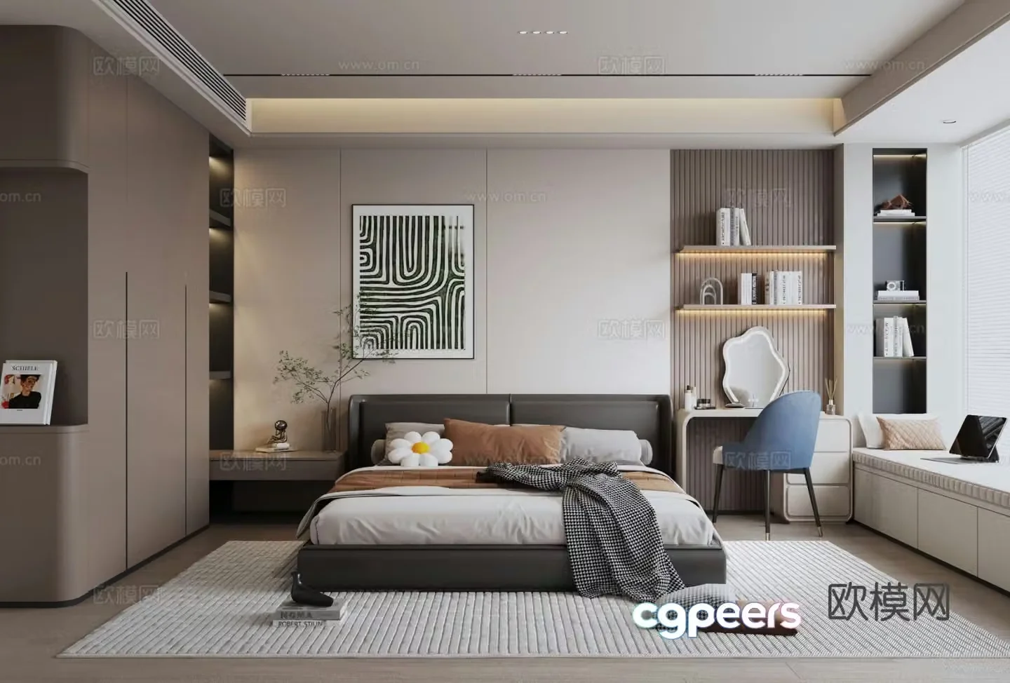 Italian style bedroom master bedroom 3d model