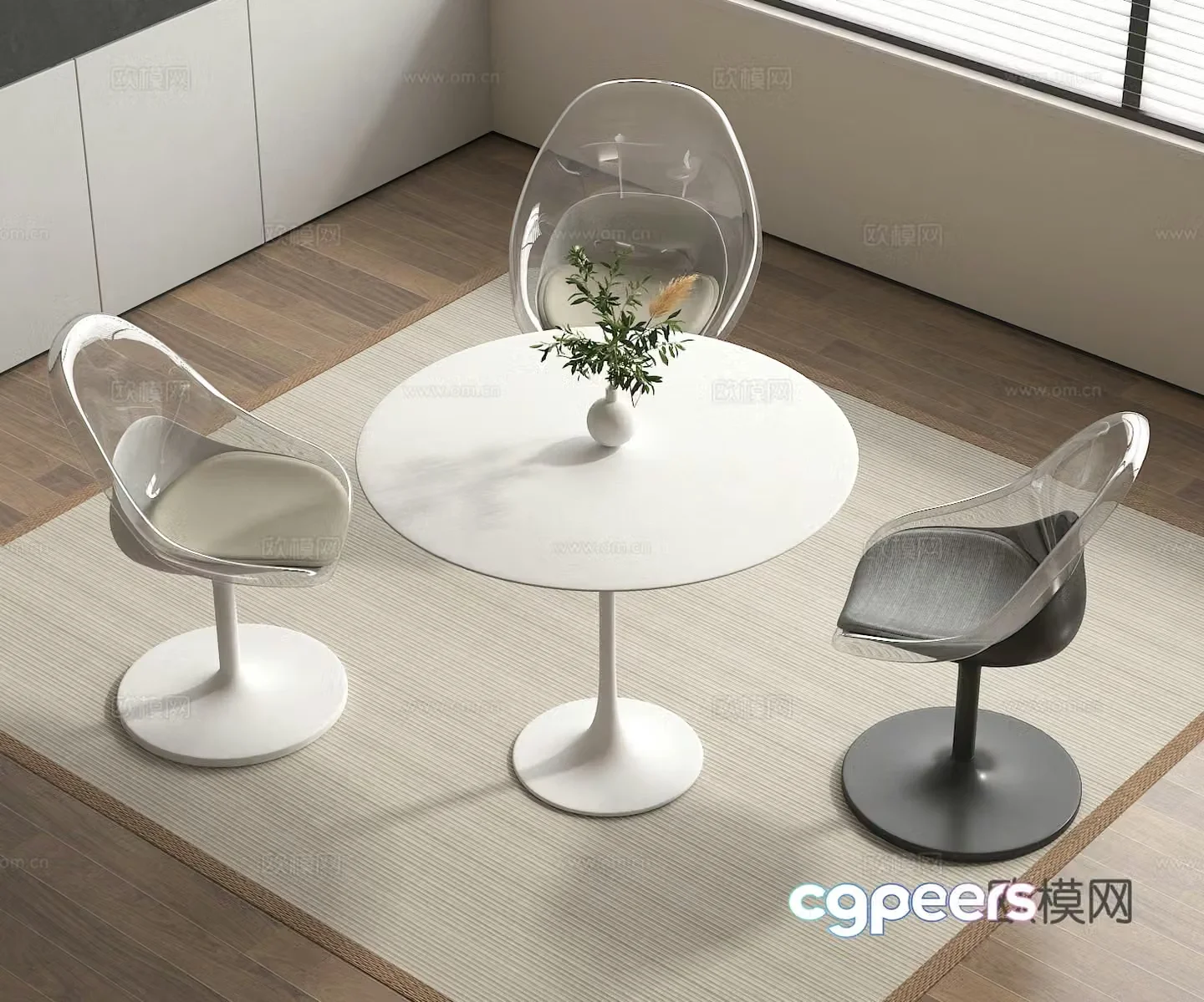 Leisure table and chairs coffee table and chairs negotiation table and chairs 3D model