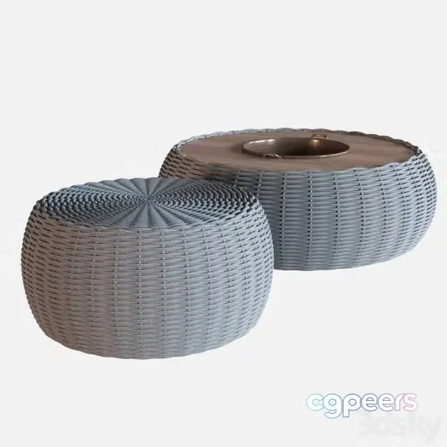 3ds Max Free – Tidelli, MARINA CENTER AND SIDE TABLE