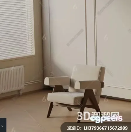 Cozy Modern Chair 3D Model – 17336 – VRAY Render