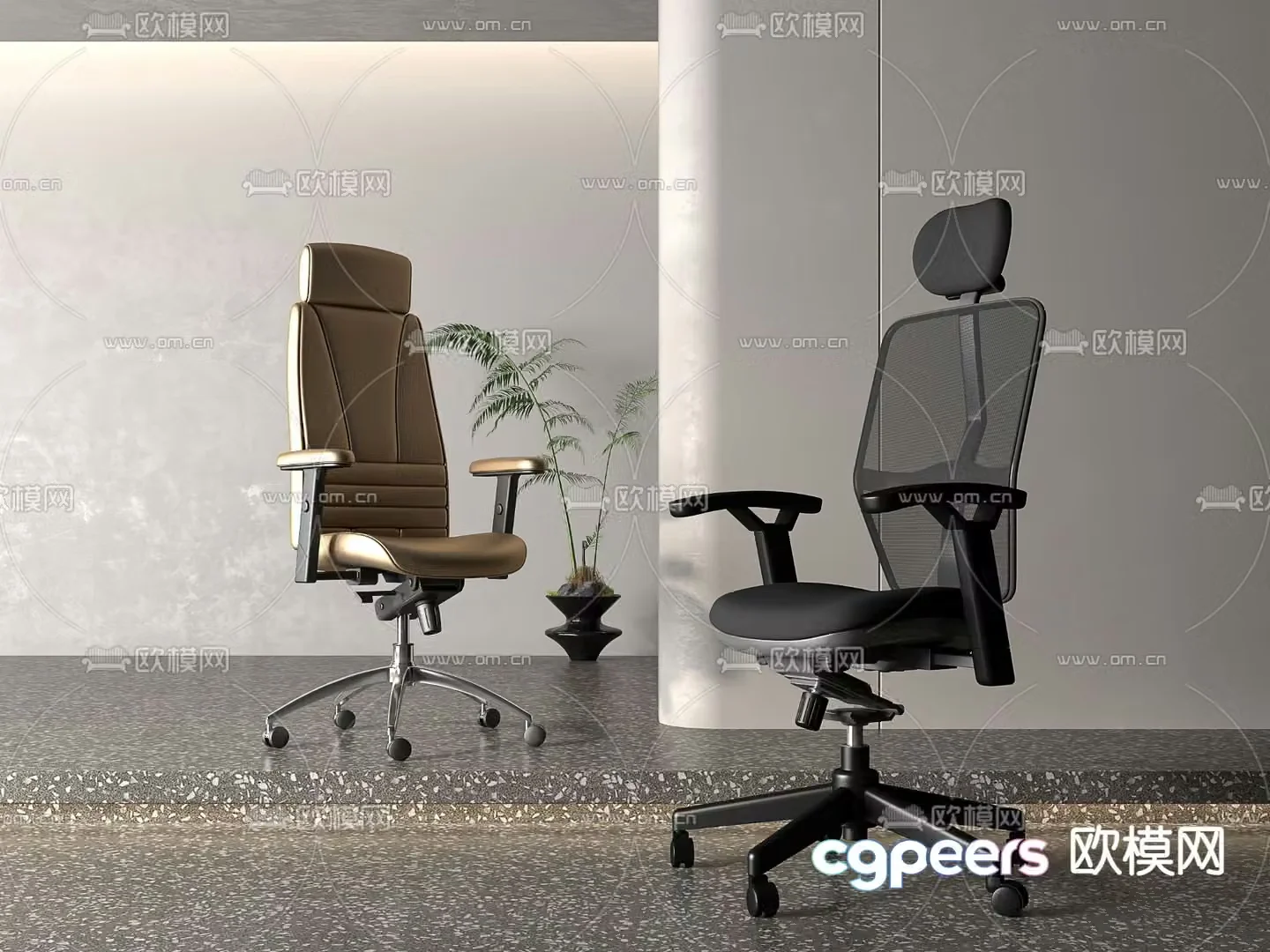 Office chair conference chair staff chair 3d model