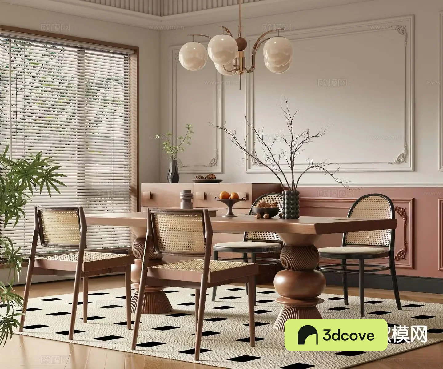 Medieval style dining table and chairs