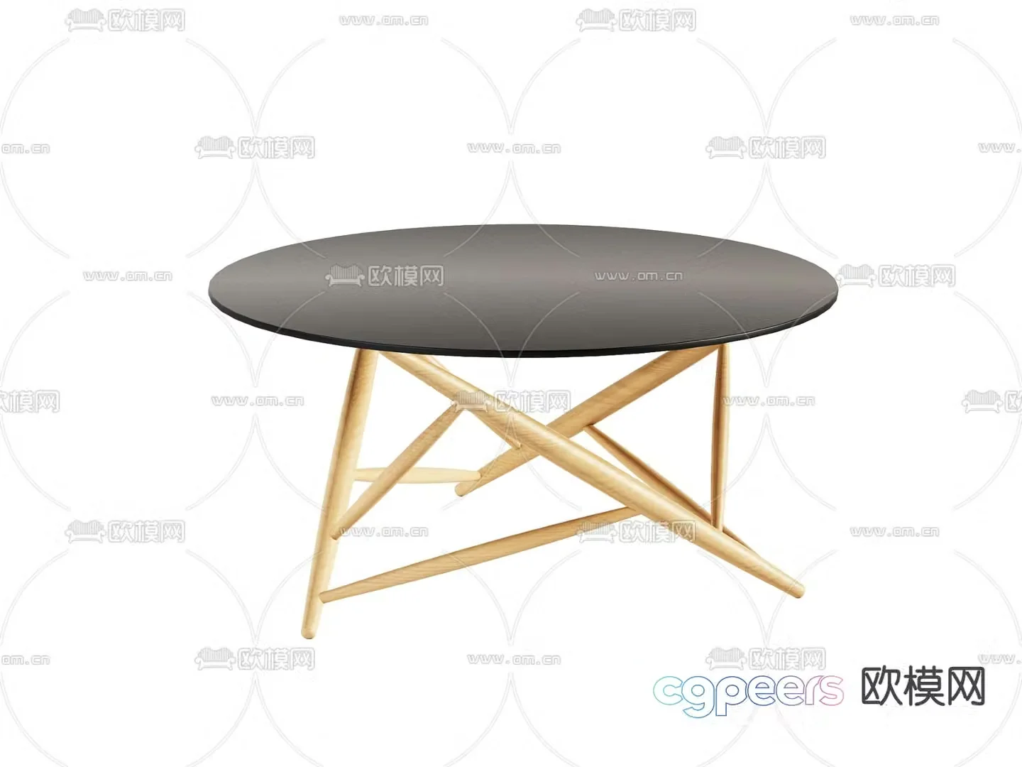Round coffee table 3d model