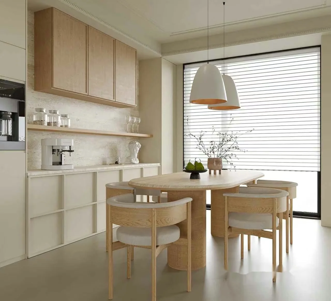 Modern Minimalist Dining Room 3D Model – 3851 – VRAY Render