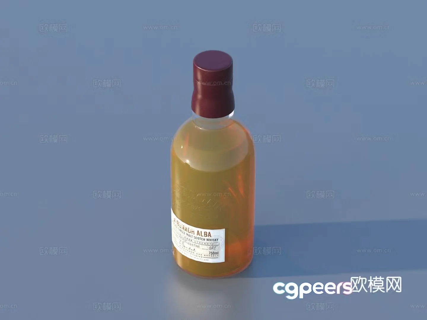 Foreign wine wine whiskey wine bottle glass bottle 3d model