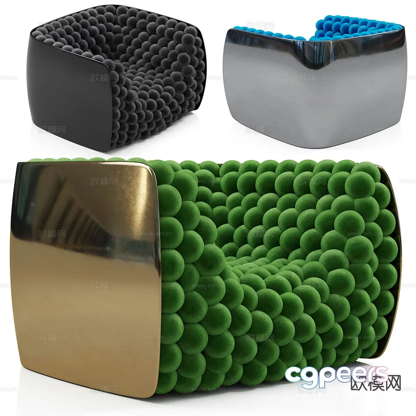 Single sofa leisure sofa 3d model