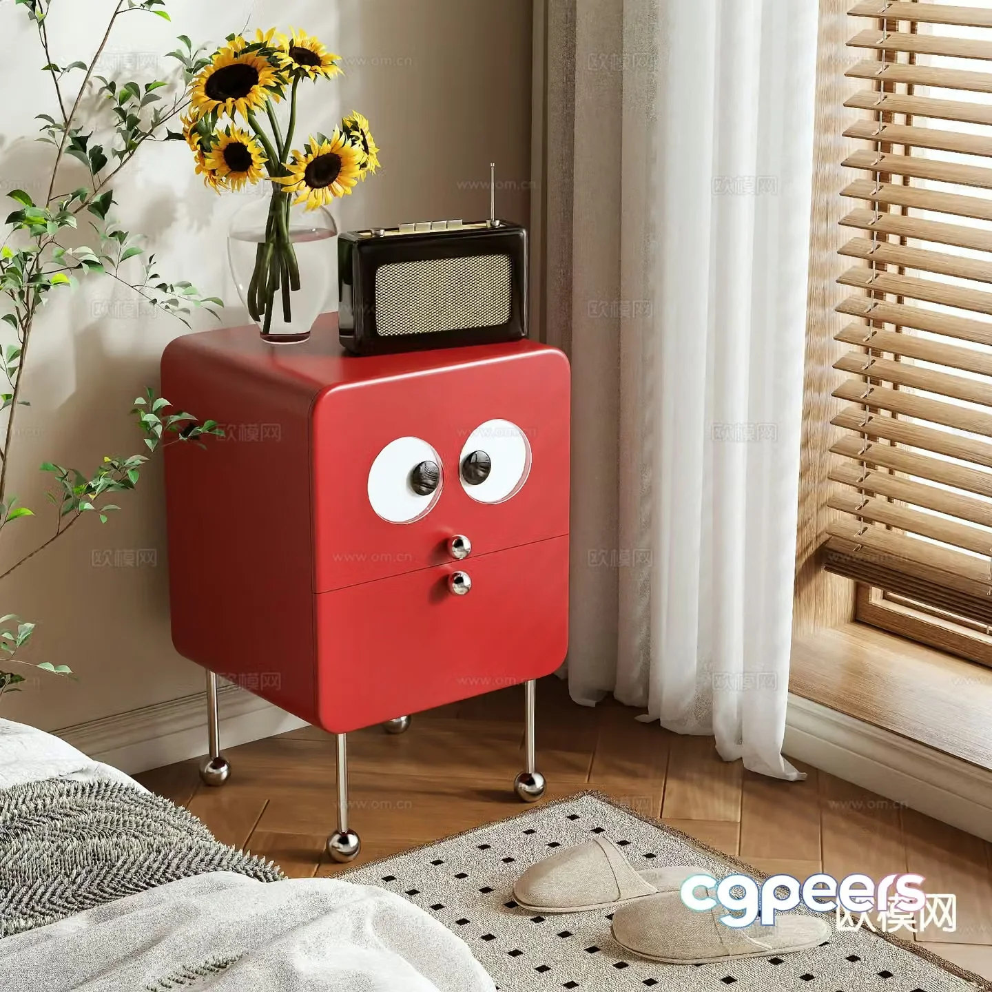 bedside table 3d model