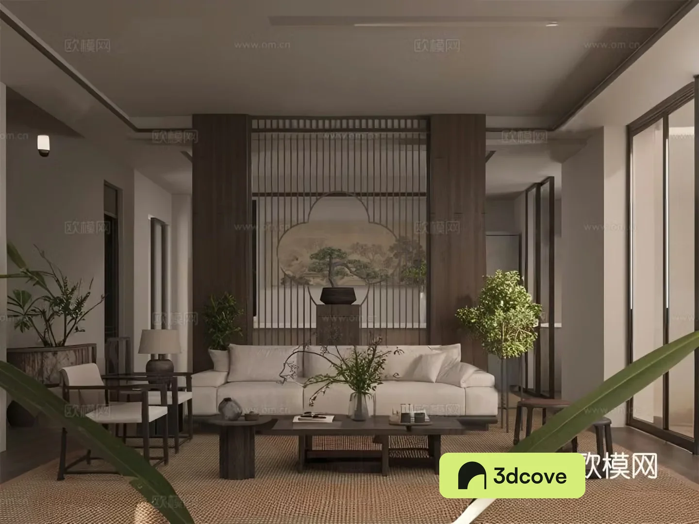 New Chinese style Songfeng home decoration living and dining room bedroom design